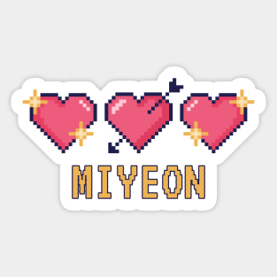 Miyeon Pixel Heart Valentine (G)I-dle Sticker